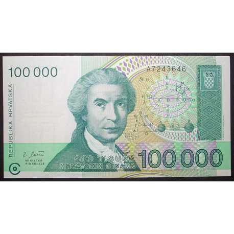 Croatia - 100.000 Dinar 1993