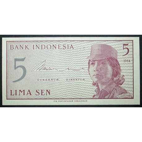 Indonesia - 5 Sen 1964 Replacement