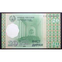 Tajikistan - 20 Diram del 1999