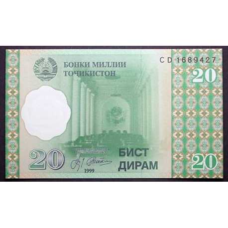 Tajikistan - 20 Diram del 1999