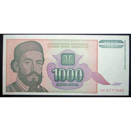 Yugoslavia - 1000 Dinara 1994