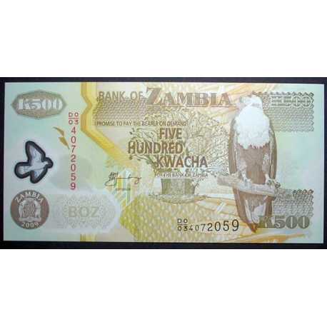 Zambia - 500 Kwacha 2009 Polymer