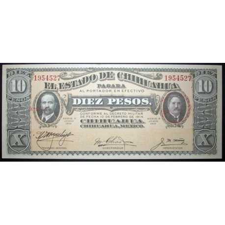 Mexico - 10 Pesos 1915 Chihuahua