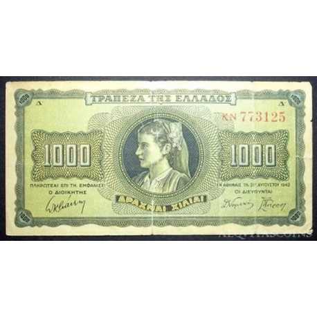 Greece - 1000 Drachmaes 1942
