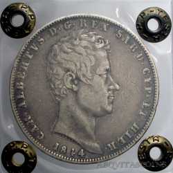 Carlo Alberto - 5 LIRE 1844 Ge