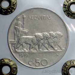 Vitt. Eman. III - 50 Cent Leo. 1919 L