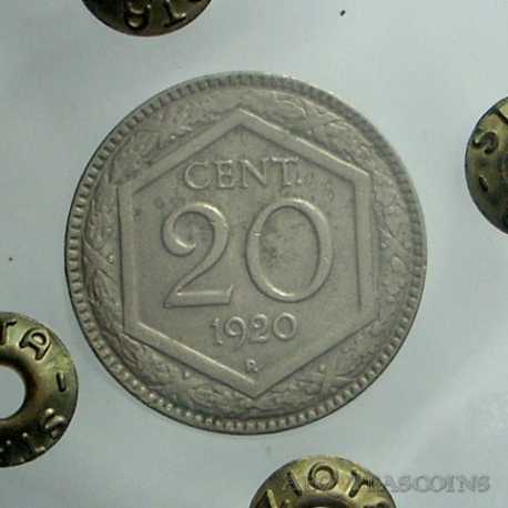 Vitt. Eman. III - 20 Cent 1920 Esa. Lis.