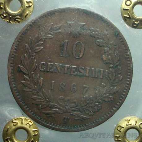 Vitt. Eman. II - 10 Cent 1867 T