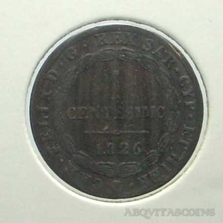 Carlo Felice - 1 Cent 1826 T