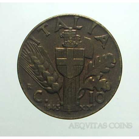 Vitt. Eman. III - 10 Cent 1943