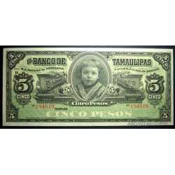 Mexico - 5 Pesos 1916 Tamaulipas