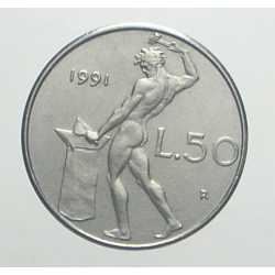 50 Lire 1991 senza rombo