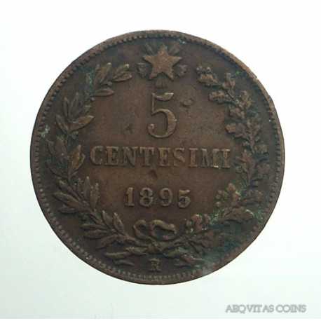 Umberto I - 5 Cent 1895 R