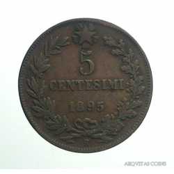 Umberto I - 5 Cent 1895 R