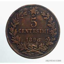 Umberto I - 5 Cent 1896 R