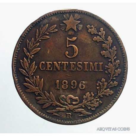 Umberto I - 5 Cent 1896 R