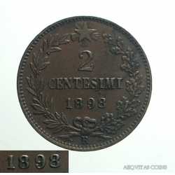 Umberto I - 2 Cent 1898 - Variante