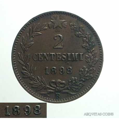 Umberto I - 2 Cent 1898 - Variante