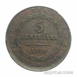 Carlo Felice - 5 Cent 1826 G