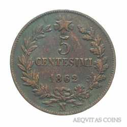 Vitt. Eman. II - 5 Cent 1862 N