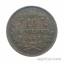 Vitt. Eman. II - 10 Cent 1863 Parigi