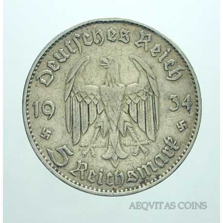Germany - 5 ReichsMark 1934 F