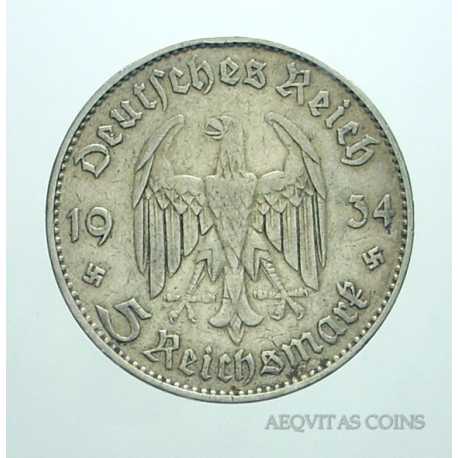 Germany - 5 ReichsMark 1934 F