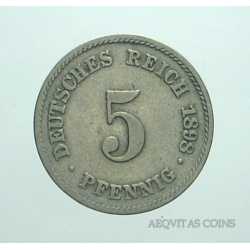 Germany - 5 Pfennig 1898 F