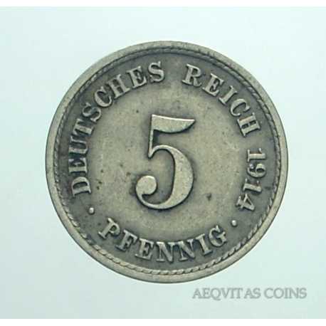 Germany - 5 Pfennig 1914 A