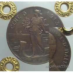 Vitt. Eman. III - 5 Cent 1913 S.P. R2