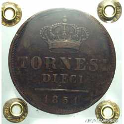 Napoli - 10 Tornesi 1851