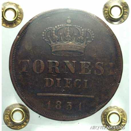 Napoli - 10 Tornesi 1851
