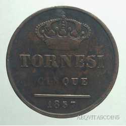 Napoli - 5 Tornesi 1857