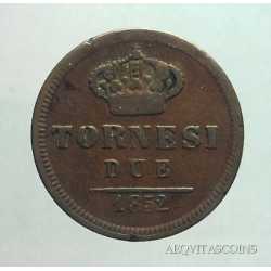 Napoli - 2 Tornesi 1852