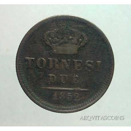 Napoli - 2 Tornesi 1852