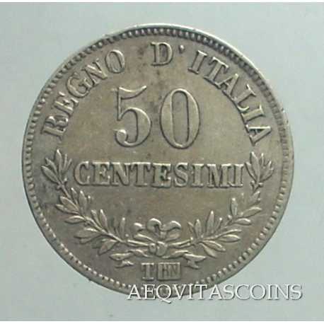 Vitt. Eman. II - 50 Cent 1863 T