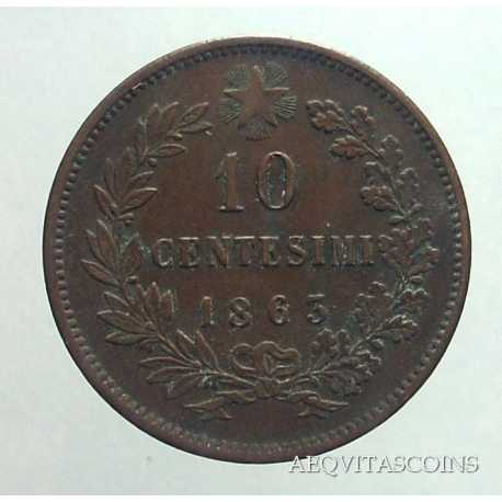 Vitt. Eman. II - 10 Cent 1863 Parigi