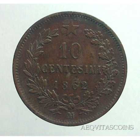 Vitt. Eman. II - 10 Cent 1862 M