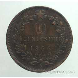 Vitt. Eman. II - 10 Cent 1866 N