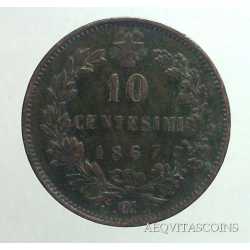 Vitt. Eman. II - 10 Cent 1867 .OM.