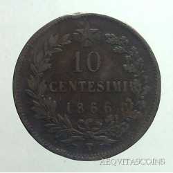 Vitt. Eman. II - 10 Cent 1866 T