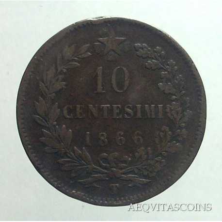 Vitt. Eman. II - 10 Cent 1866 T