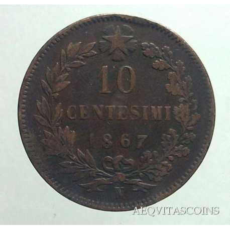 Vitt. Eman. II - 10 Cent 1867 N