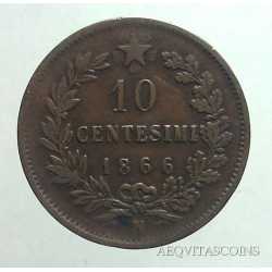 Vitt. Eman. II - 10 Cent 1866 N