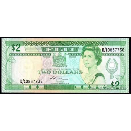 Fiji - 2 Dollars 1988