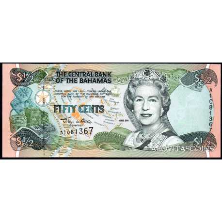 Bahamas - 1/2 Dollar 2001