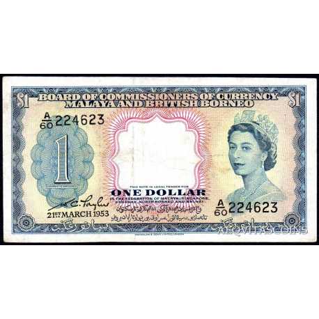 Malaya and British Borneo - 1 Dollar 1953