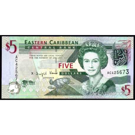 East Caribbean - 5 Dollars 2008