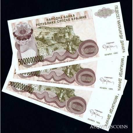 Croatia - 50.000 Dinar 1993