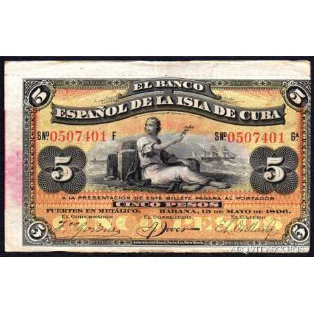5 Pesos 1896